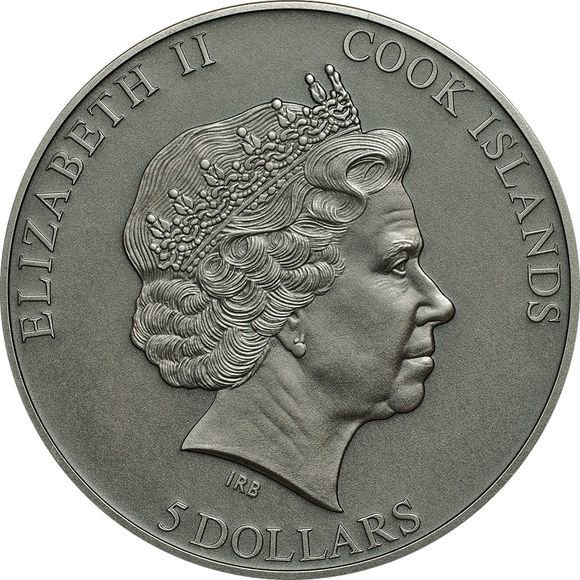 2015 1オンス クック諸島 イッカク 海のユニコーン ハイレリーフ 銀貨 