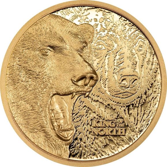 2024 1/4オンス クック諸島 北の王 シロクマ ハイレリーフ 金貨 