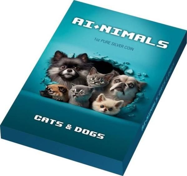 カメルーン共和国 AI ANIMALS 1オンス プルーフ銀貨 犬　137 カメルーン共和国 AI ANIMALS 1オンス プルーフ銀貨 犬 コイン