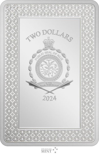 2024 1オンス ニウエ タロットカード XVI タワー 彩色 銀貨 プルーフ 