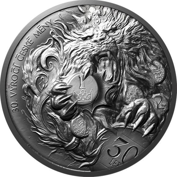 2024 5オンス ニウエ ライオン チェコ造幣局30周年記念 銀貨 