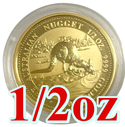 2003 オーストラリア、カンガルー金貨 1/2オンス クリアケース付き ...
