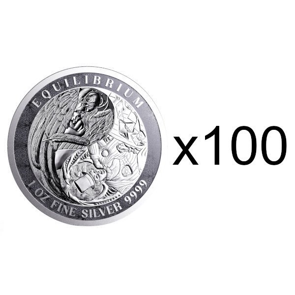 2024 1オンス トケラウ 均衡 銀貨【100枚】セット 5ドル (ミントロール 