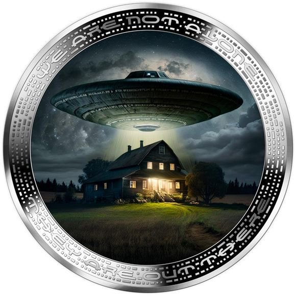 2025 1オンス カメルーン エイリアンとUFO：私たちは一人じゃないシリーズ 彩色 銀貨 プルーフ 【proof】 1000フラン 新品未使用 -  野口コイン株式会社