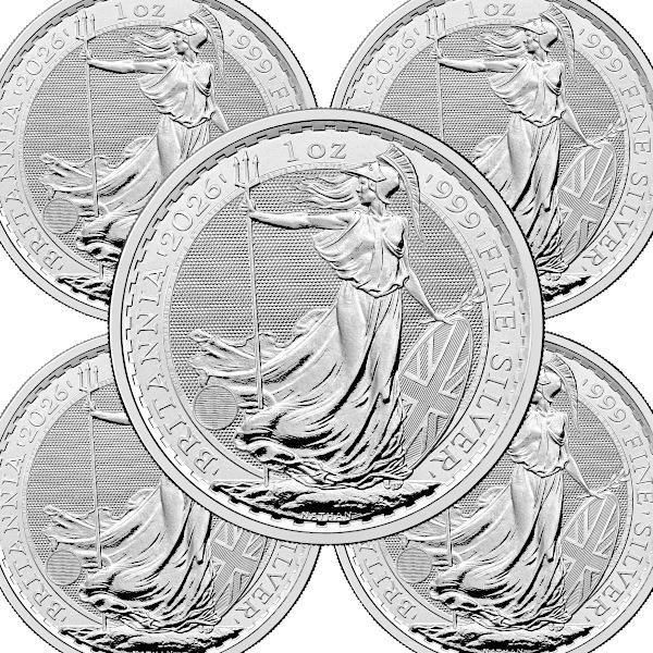 1965年 英国展記念 銀製 ブリタニアデザイン ケース付き 英国の地金型コインで初めてプリビーマークを鋳造