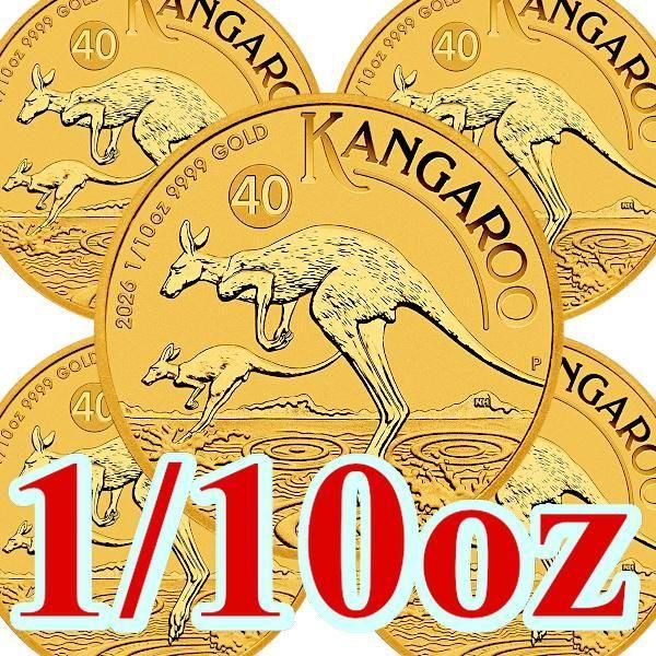 オーストラリア　カンガルー銀貨　2021年　純銀　1オンス　5枚数セット 217667