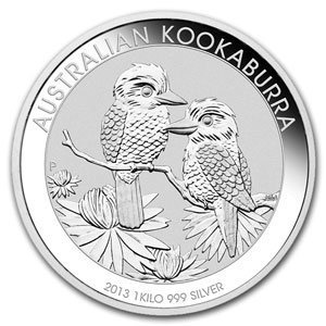 2013 オーストラリア クッカバラ（カワセミ）30ドル銀貨 1キロ クリアケース付き 新品未使用 - 野口コイン株式会社