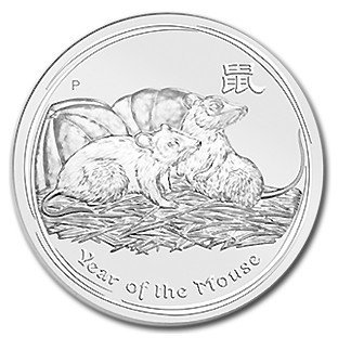 2008 オーストラリア 干支ネズミ銀貨 1キロ (Series II) クリアケース ...