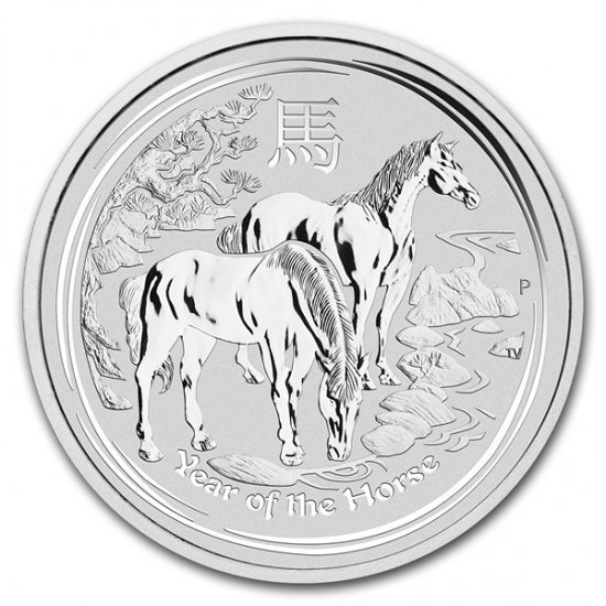 2014 オーストラリア 干支 馬 銀貨 1/2オンス シリーズ2 新品未使用 - 野口コイン株式会社