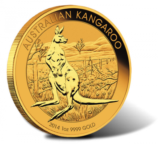2014 オーストラリア、カンガルー金貨1オンス クリアケース付き 新品未使用 - 野口コイン株式会社