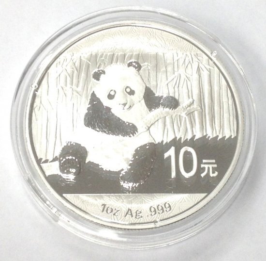 2014 中国 パンダ銀貨1オンス クリアケース付き 新品未使用 - 野口 