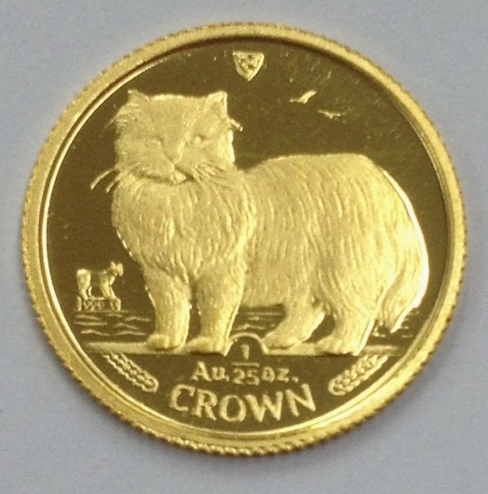 マン島 キャットコイン プルーフ金貨  2006年 カラー 1/5オンス