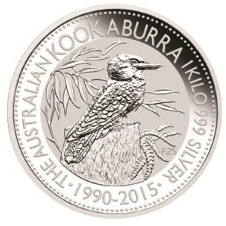 2015 オーストラリア クッカバラ（カワセミ） 銀貨 1キロ クリアケース付き 新品未使用 - 野口コイン株式会社