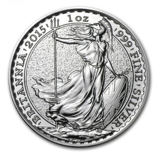 新品未使用 2015 イギリス ブリタニア銀貨1オンス (39mmクリアーケース付き) - 野口コイン株式会社
