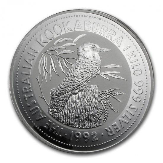 1992 オーストラリア クッカバラ（カワセミ）30ドル銀貨 1キロ
