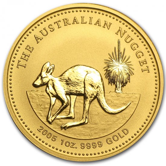 2005 オーストラリア、カンガルー金貨１オンス クリアケース付き 新品