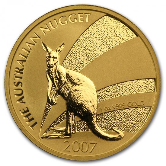2007 オーストラリア、カンガルー金貨１オンス クリアケース付き 新品 