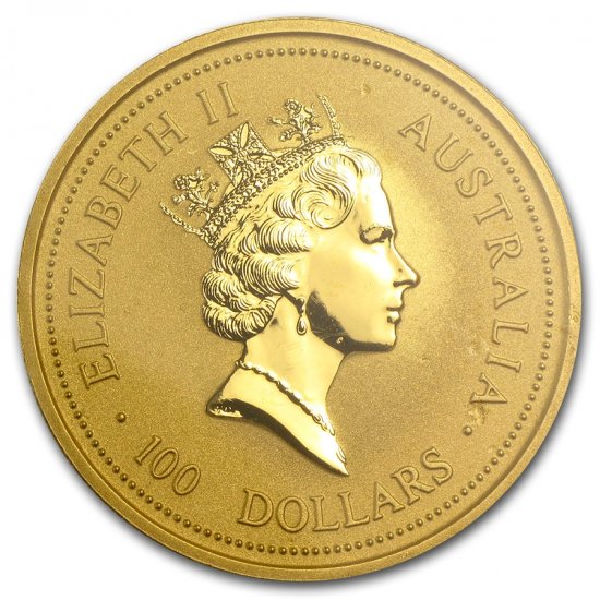1995 オーストラリア、カンガルー金貨１オンス クリアケース付き 新品