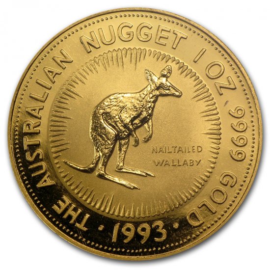 1993 オーストラリア、カンガルー金貨１オンス クリアーケース付き