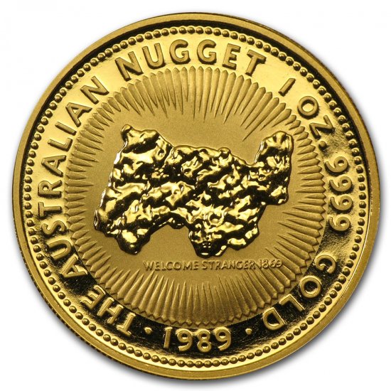 1989 オーストラリア、ナゲット金貨1/2オンス クリアケース付き 新品未使用 - 野口コイン株式会社