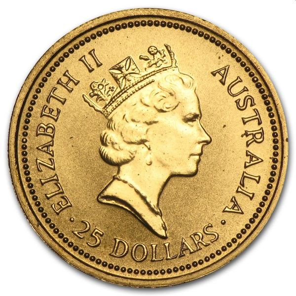 1987 オーストラリア、ナゲット金貨1/4オンス 新品未使用 - 野口コイン株式会社