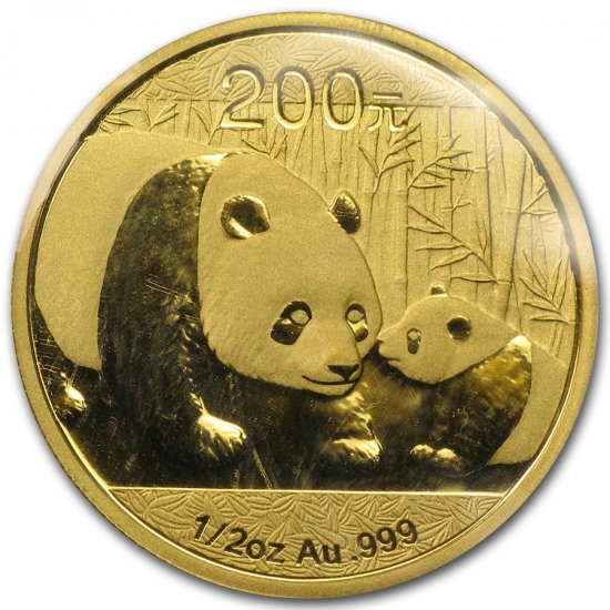 2011 中国 パンダ金貨1/2オンス 新品未使用 - 野口コイン株式会社