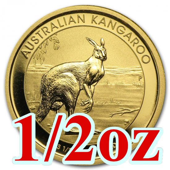 1990 オーストラリア、カンガルー金貨１/2オンス クリアケース付き ...