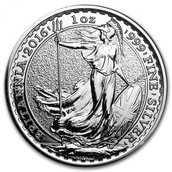 2016 イギリス ブリタニア銀貨1オンス (39mmクリアケース付き) 新品未使用 - 野口コイン株式会社