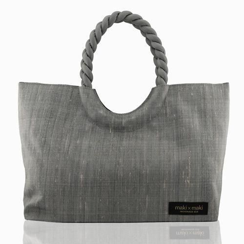 カンボジアシルク ハンドバッグ（ターコイズブルー） | 手織りと手縫い