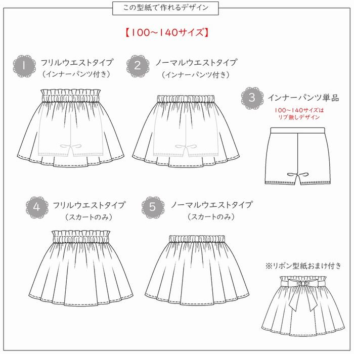 型紙 スカート - 材料