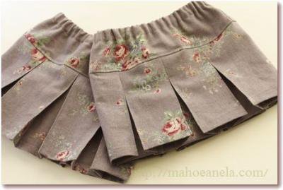 プリーツスカート 型紙通販ショップ Mahoeanela マホエアネラ 子供服カット済み型紙