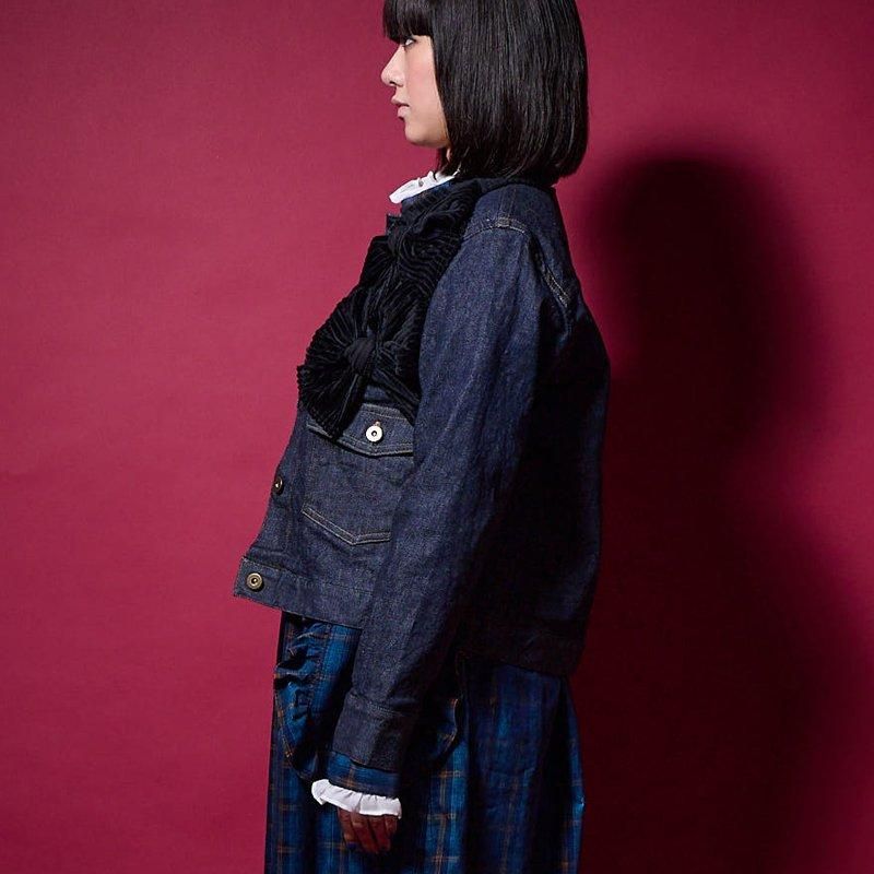 リボンGジャン/インディゴ×ブラック - Drowse and yet online shop