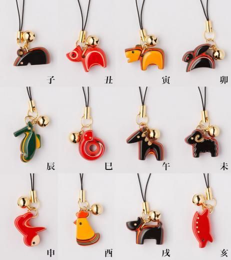 会津堆朱塗 干支（辰）ストラップ - 会津漆器と会津工芸品専門店