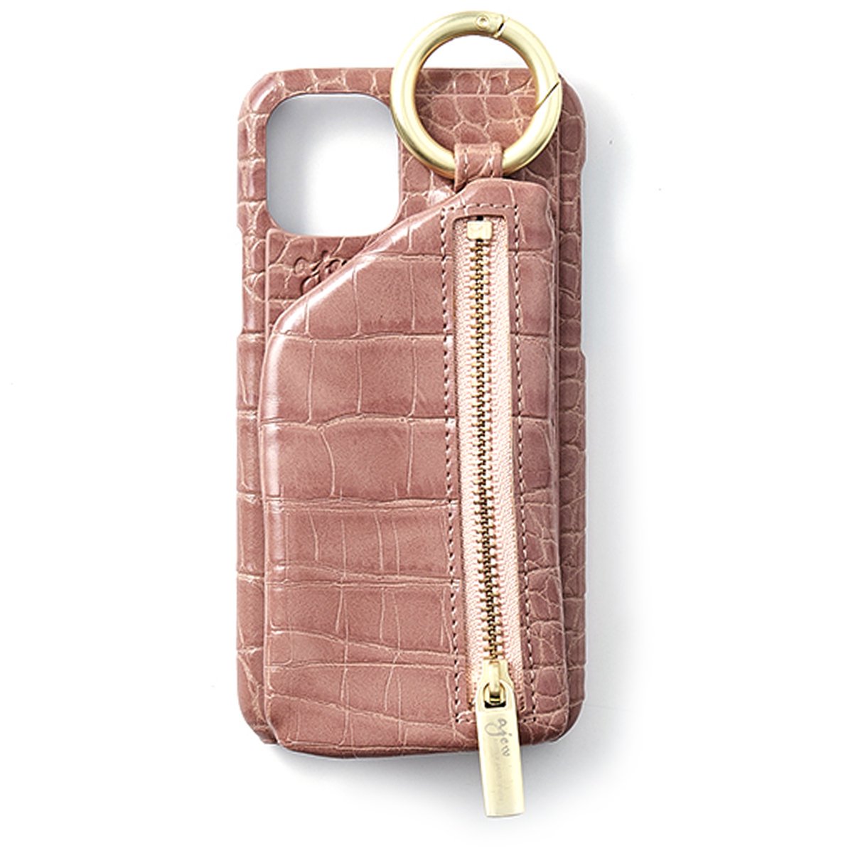 ひも無しクロコ】 iPhone12mini / pink (完売) - ajew