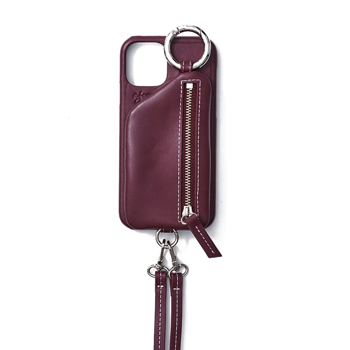 High-end leather】 iPhone12.12pro共通対応 / burgundy(発送はご注文