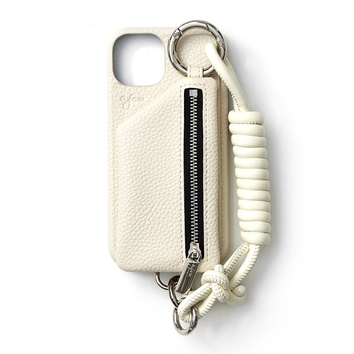 WEB limited】 ajew Key strap w/pouch / white - ajew