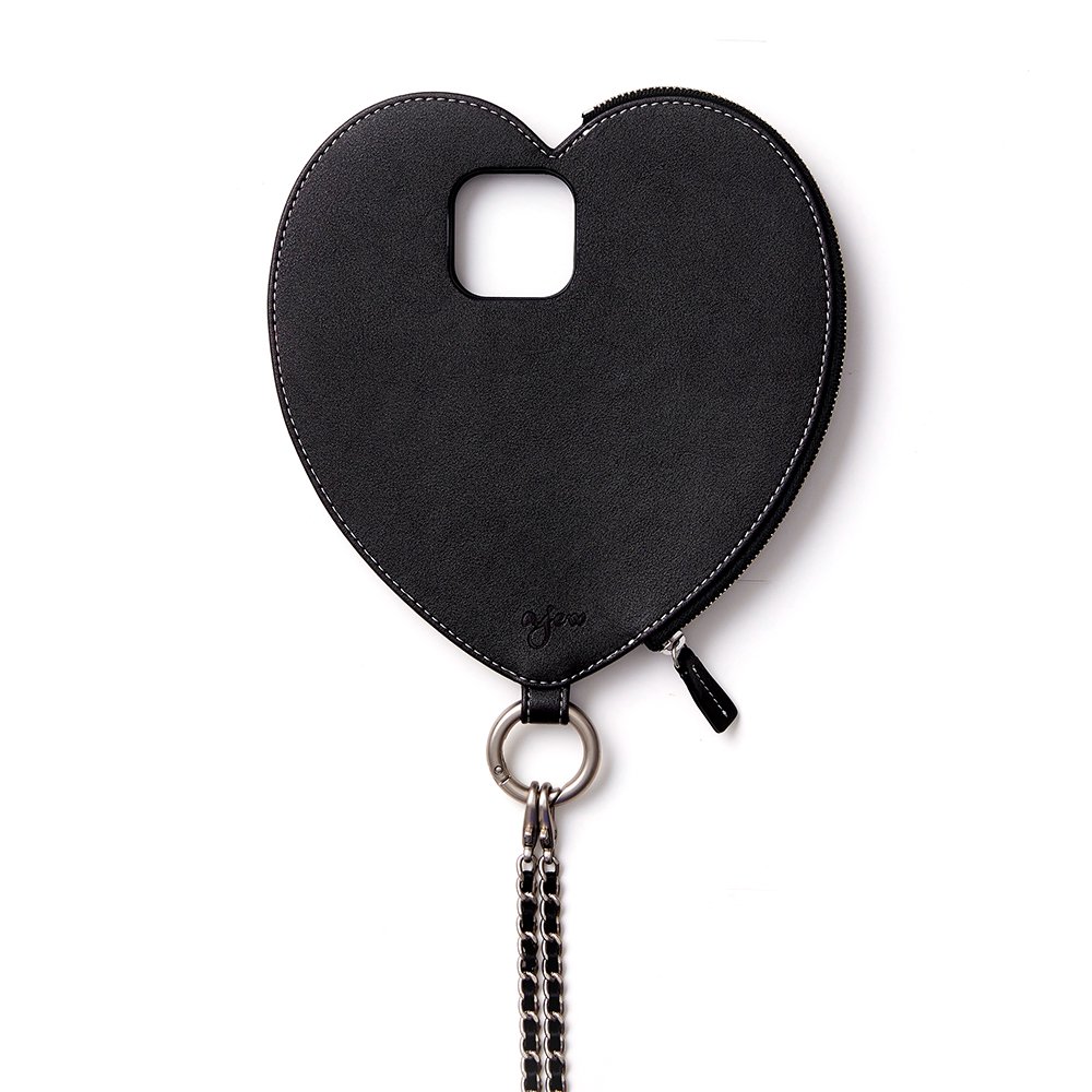 iPhone15Pro / black 【dress HEART 】 (発送はご注文から3営業日以内です） - ajew