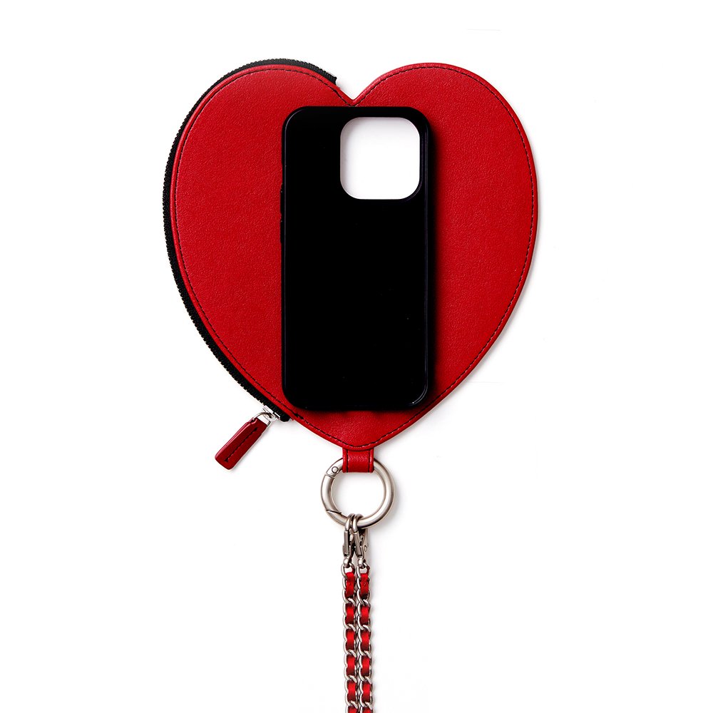 iPhone15ProMax / red 【dress HEART 】(発送はご注文から3営業日以内です）, - ajew