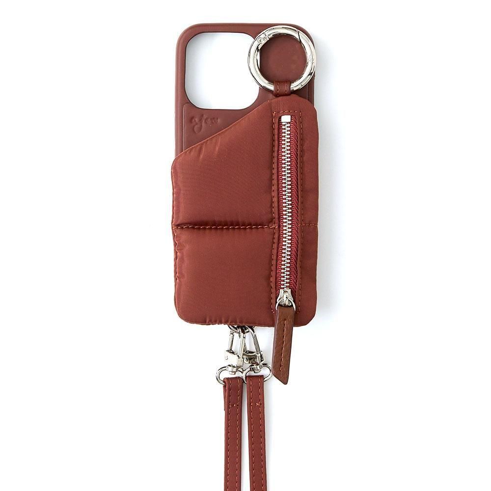 ajew ziphone case iPhone 16 Pro ブラウン ajew 【iPhone16/16pro対応】 エジュー cadenas zipphone case