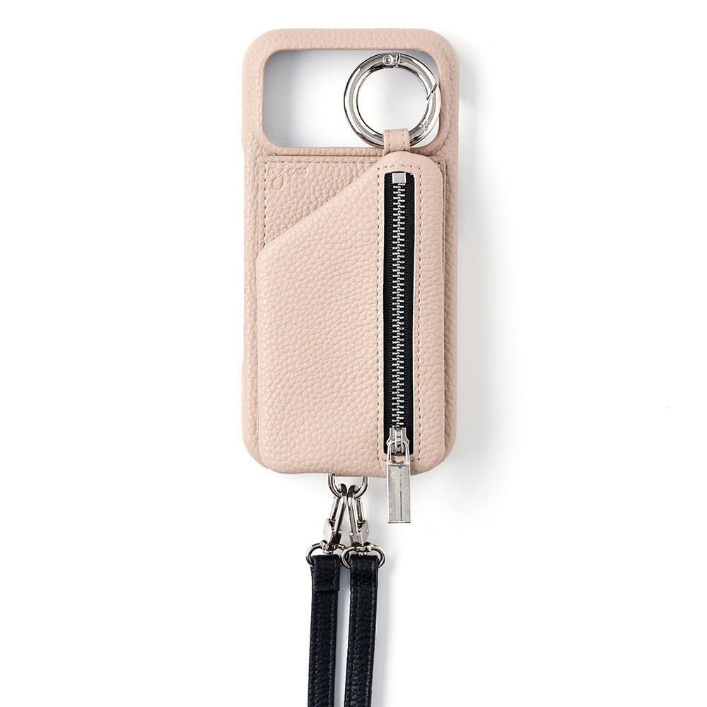 ajew ストラップ付きケース ベージュ Amazon.co.jp: ajew(エジュー) スマホケース cadenas zipphone