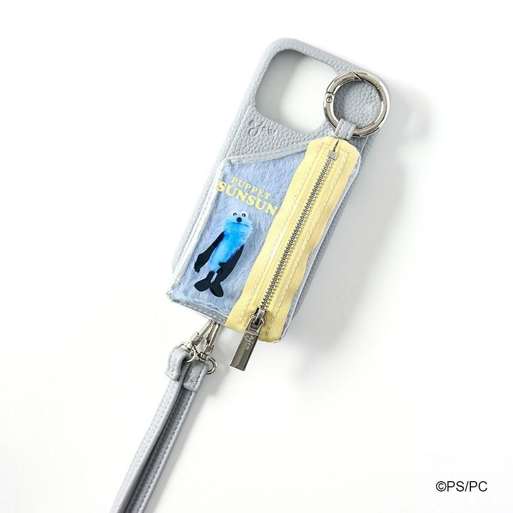 【新品】ajew エジュー パペットスンスンコラボ アイフォン16ケース iPhone16Pro / gray 【PUPPET SUNSUN】(発送はご注文から3営業日以内