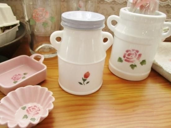 マニーローズ ガラス ミルクボトル - 「フランス雑貨マニー