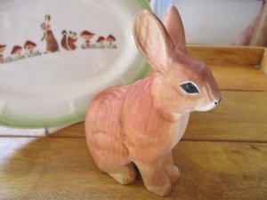 GC　Wood craft animal　オブジェ　ウサギ（L）