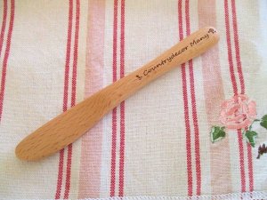 Woodカトラリーピーチ　バターナイフ