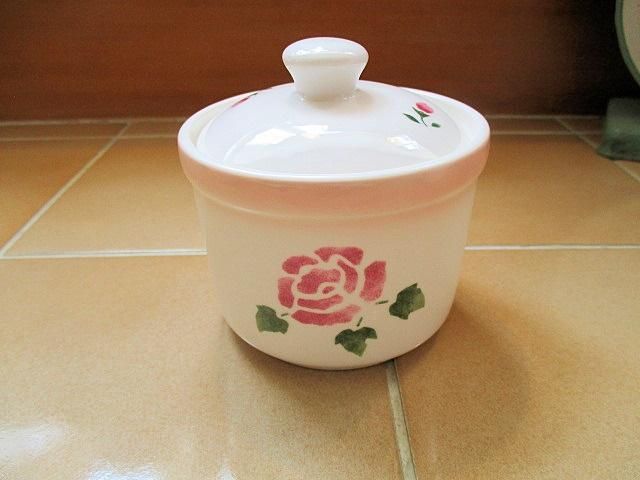 マニー　ローズ　キャニスター マニーローズ 陶器ラ・フロレゾン キャニスター（S