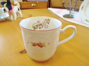 マニーレール・ドゥ・ロココ　陶器　マグカップ(Red)