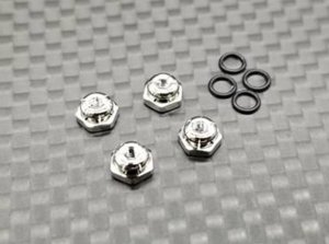 AC011-SGL RACING 2mm Lock nuts - (Silver colour)   4pcs