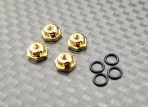 AC011-GGL RACING 2mm Lock nuts (Gold colour) - 4pcs