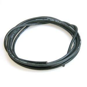 3877-BK・イーグル製 　シリコン銀コード･16G[ゲージ](黒180cm)
