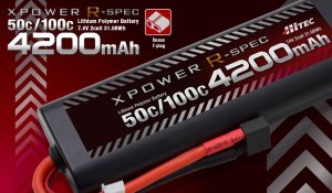 XPR4200-RD-50ϥƥå XPOWER R-SPEC [åѥ Rڥå]Li-Po 7.4V 4200mAh 50C/100C T ǥ󥺥ͥ50ǯǥ